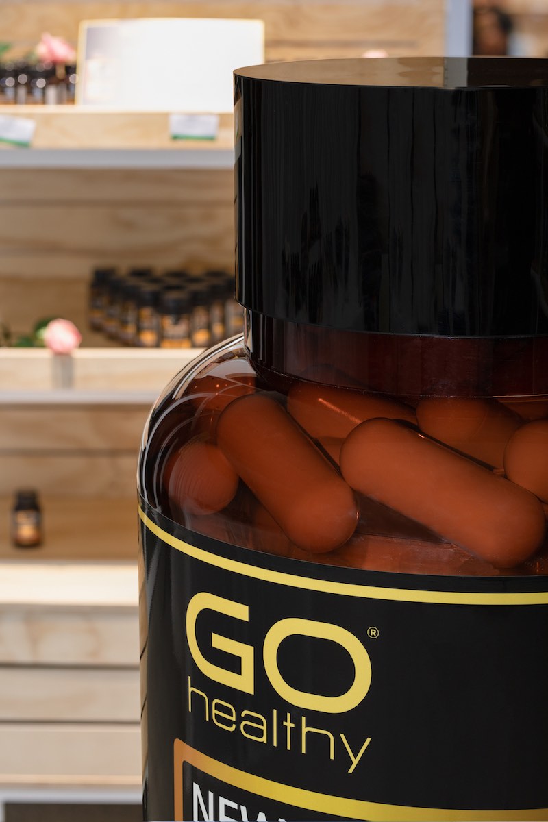 Vitamin Bottle Dummy Product close up