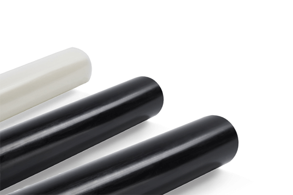 HDPE Rod in black and white options