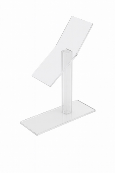 Clear Acrylic Angled Shoe Stand - Fixed Angle